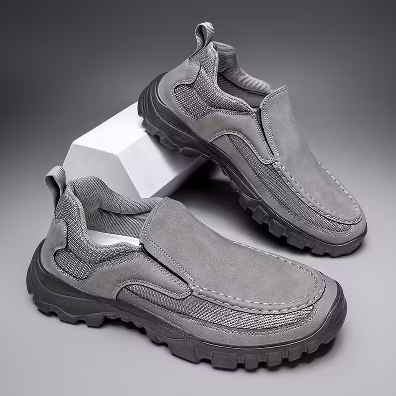 Men's Slip-On Hiking Shoe side profile showing breathable upper and durable build quality
