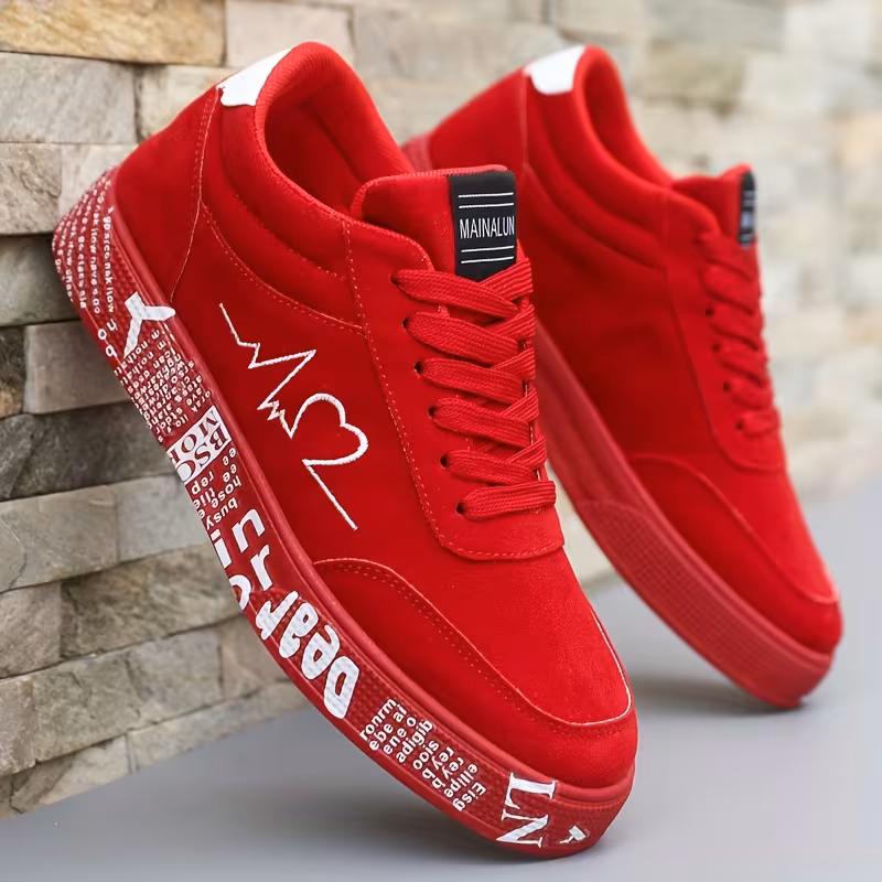 Heart and music graphic mid-top sneakers Temu R15