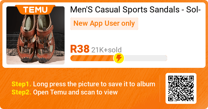 R38 men's casual sports sandals on Temu