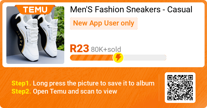 R23 Men's White and Gold Fashion Sneakers on Temu South Africa