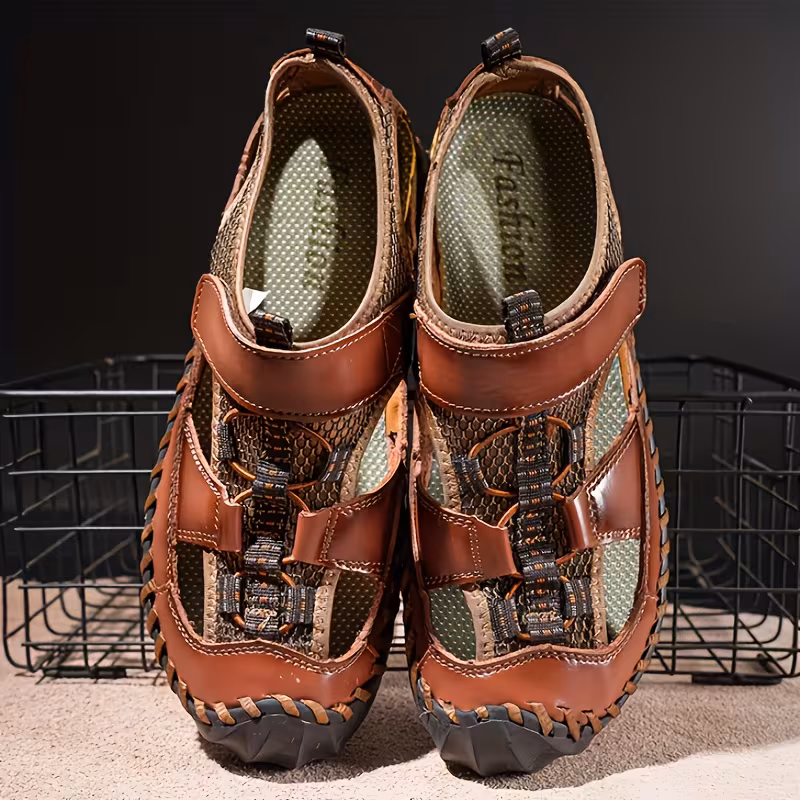 Round toe men's outdoor summer sandals from Temu