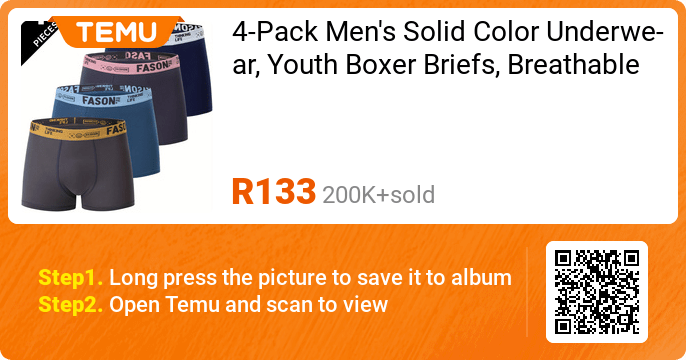 R133 4-Pack Men's Boxer Briefs Temu South Africa